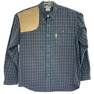 Vintage Columbia Padded Shoulder Flannel Sz Large Shooting Hunting Shirt (N12)